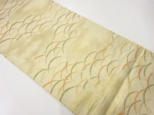 アンティーク　芝草模様織出し袋帯（材料）